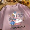 Usa'S Big Goose On A Rocket Design T-Shirt Unisex Cotton Summer Basics Tee Vintage Clothing Unisex Loose Fashion Streetwear