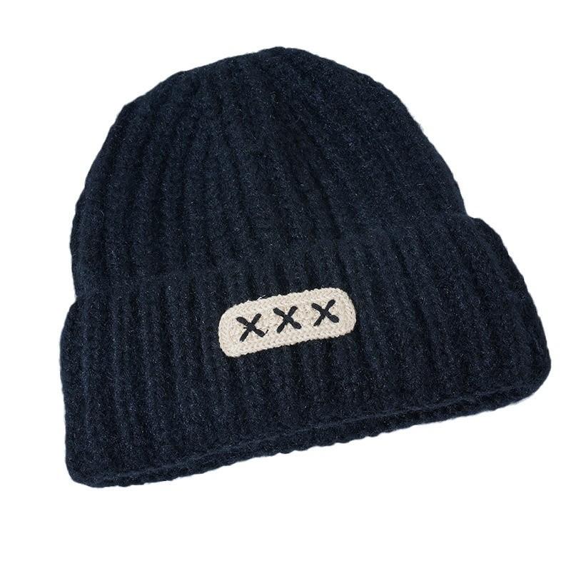 New Hat for Women's Warm Knitted Hat Korean Style Versatile Big Head Circumference Face Small Wool Hat Windproof Head Hat