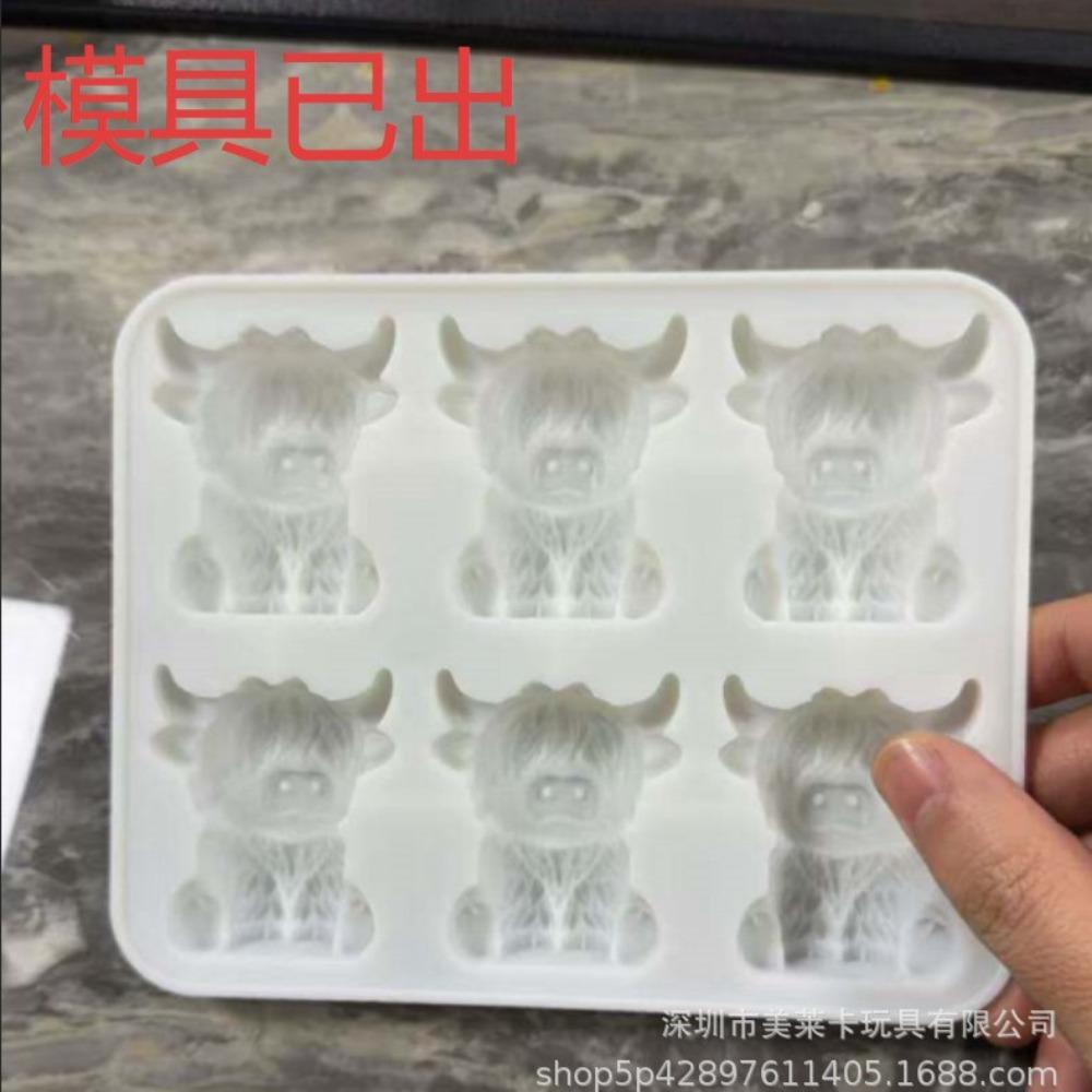 Easter Bunny Silicone Mold Easter Bunny Highland Cattle Silicone Mold