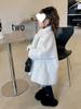 Girls' Faux Mink Fur Mid-Length Winter Coat