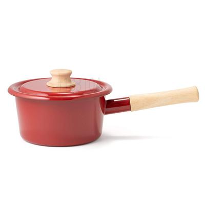 Fuji Enamel Induction Cotton Wine Saucepan, Compatible, Series, Red, 16cm, CTN-16S.WR