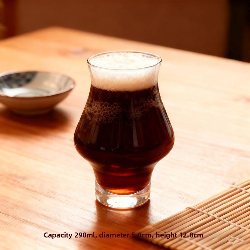 

Кристально чистое дегустационное пивное стекло Широкая форма колбы Японский дизайн Усиливает аромат Идеально для стаута портера Незаменимо для домашнего бара 290ml