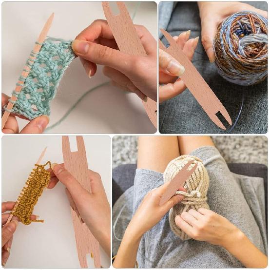 

Ciieeo 4pcs Wooden Weaving Shuttle Diy Sweater Scarf Tapestry Weaving Sticks Knitting Tool Sewing Accessories for Diy Knitted Making Handmade Crafts