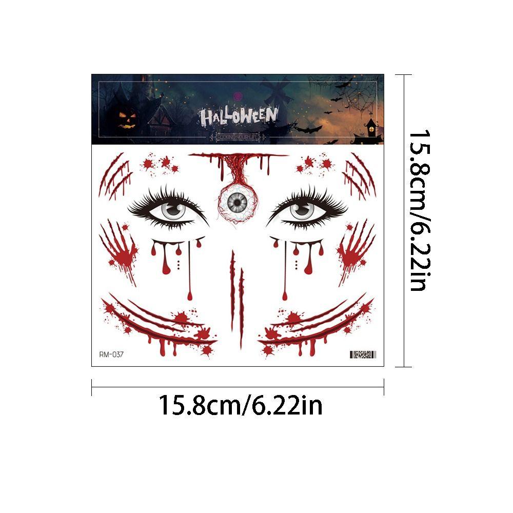 Waterproof Face Decorations Sticker DIY Temporary Scar Stickers Body Art Decals Halloween Party