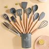 12-Piece Lightweight Silicone Kitchenware Set: Spatula, Whisk & More. Multiple Colors. Safe for Non-Stick Pans.