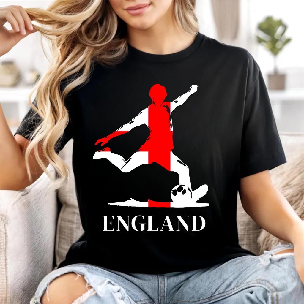 England Football TShirt Sports Lover Unisex Gift Casual Wear Tee Top