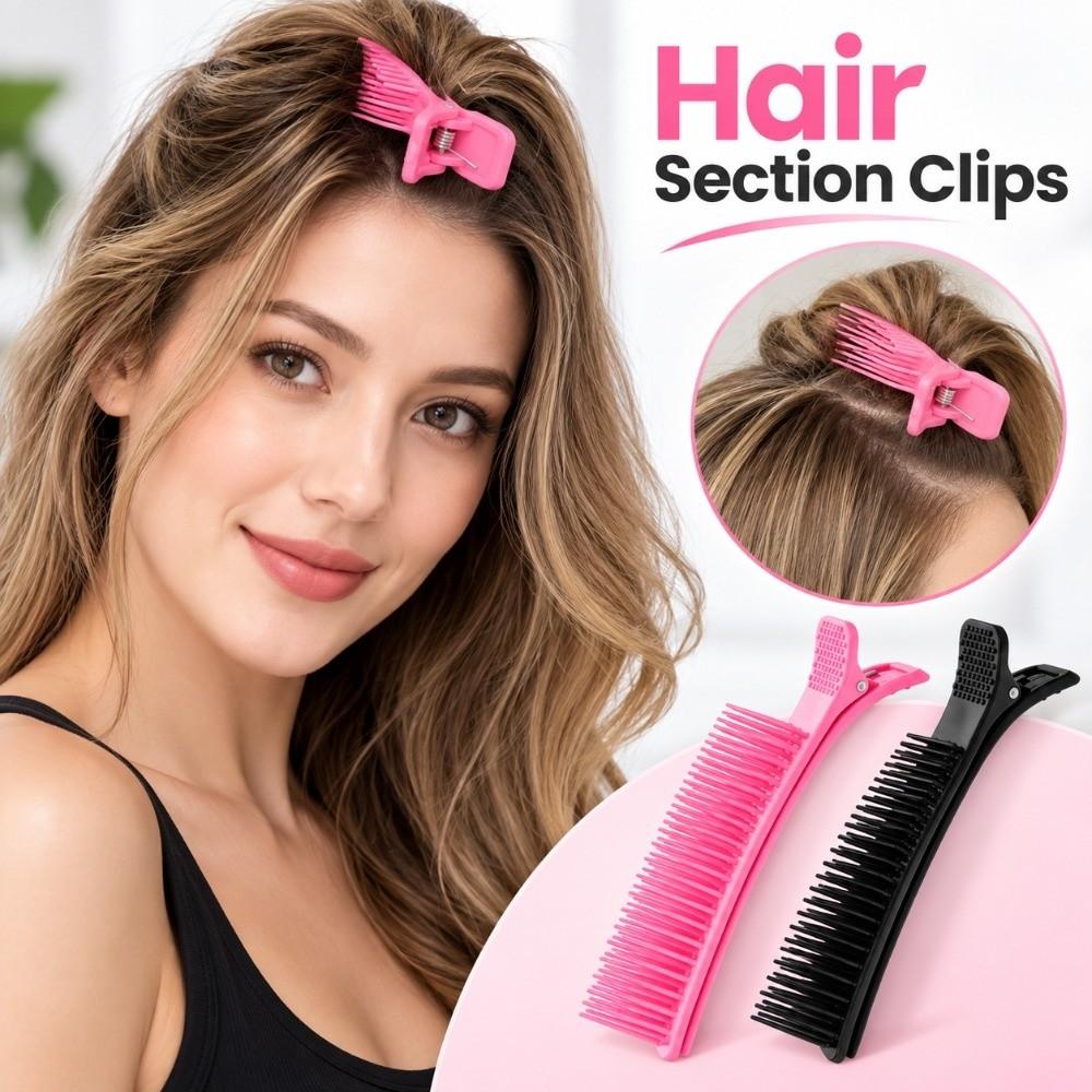 Non Slip Grip Hair Section Clips Plastic Hairdressing Clips Dyeing Hair Clips Salon Use
