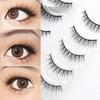 3D false eyelashes popular black natural axis soft core high-quality fibers handmade fluffy long reusable 5 pairs elongated tail H45C
