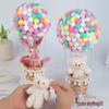 DIY Pompon Hot Air Balloon Night Light Craft Kit - Parent-Child Activity with Colorful Plush Balls