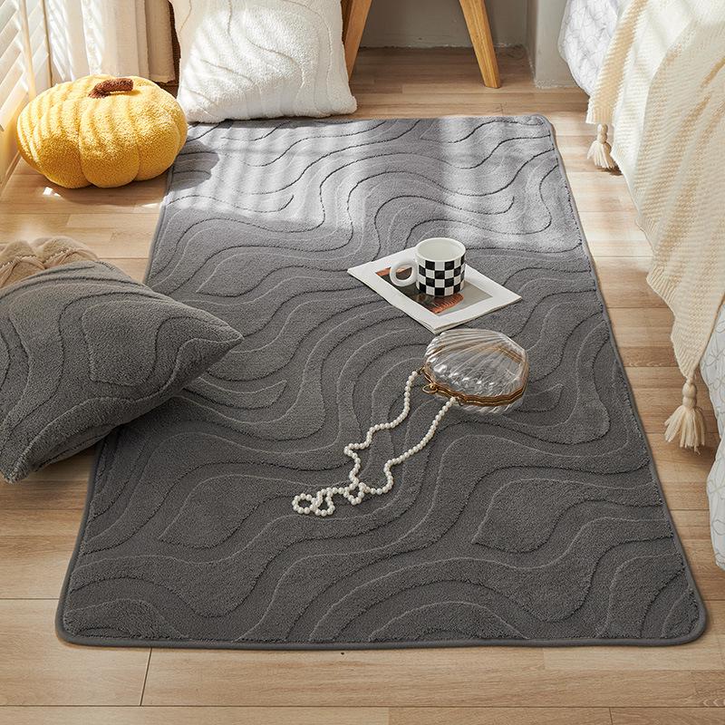 Shu Baumwoll-Wohnzimmerteppich mit rutschfester Oberfläche: Fleckenabweisender, strapazierfähiger und pflegeleichter Teppich für Sofa und Couchtisch