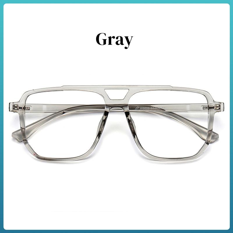 

Prescription Glasses Are Available Myopia Eyeglass Double Beam Oversized Frame Anti Blue Light Photochromic Hyperopia Glasses Single Version&1.56&Anti Blue Ray серый