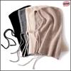 Thick Winter Knitted Hooded Caps Windproof Warm Insulation Beanies Cap Drawstring Adjustable Breathable Balaclava Hat
