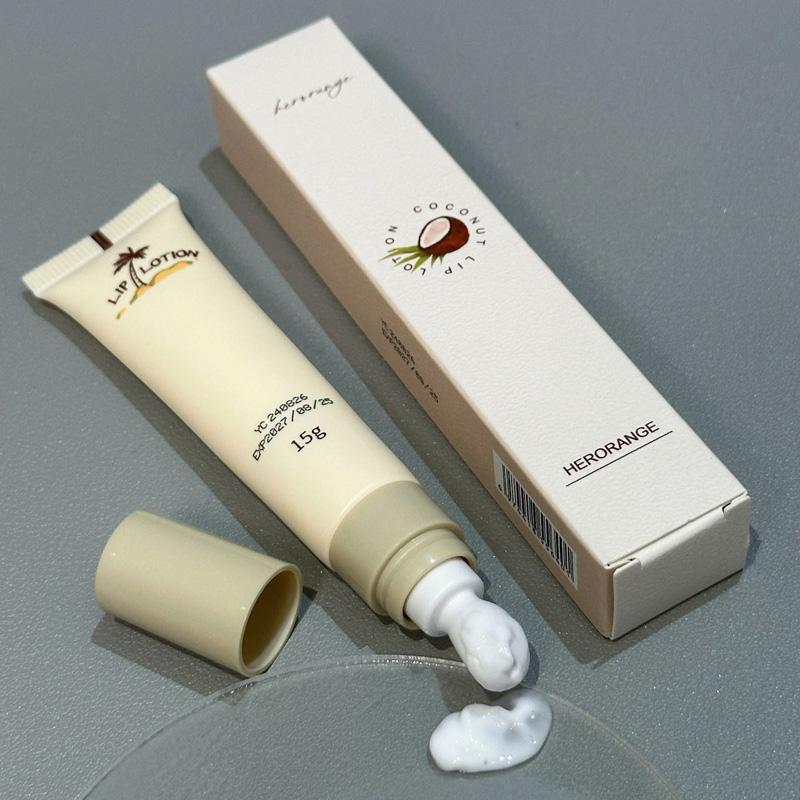 HERORANGE Natural Coconut Lip Milk Moisturizing Lip Balm For Autumn/Winter, Hydrating And Anti-Cracking, Fades Lip Lines