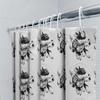 Anime Cat Shower Curtain Japanese Kawaii Decor Bathroom Set Waterproof Cute Kitty Washroom Fabric Liner Home Decor