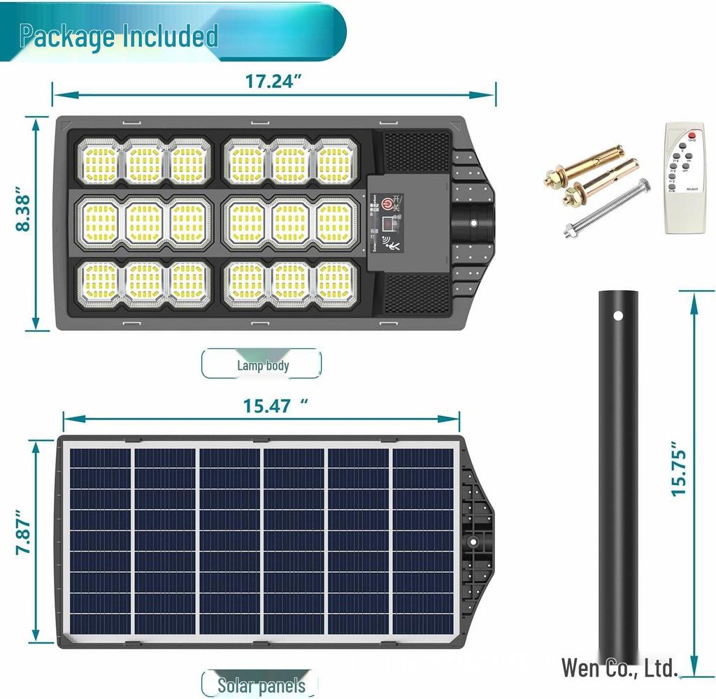 Smart Induction Solar Waterproof Courtyard Wall Light with Remote Control