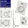 304 Stainless Steel Ring Handle Hatch Pull for RV or Yacht Decks