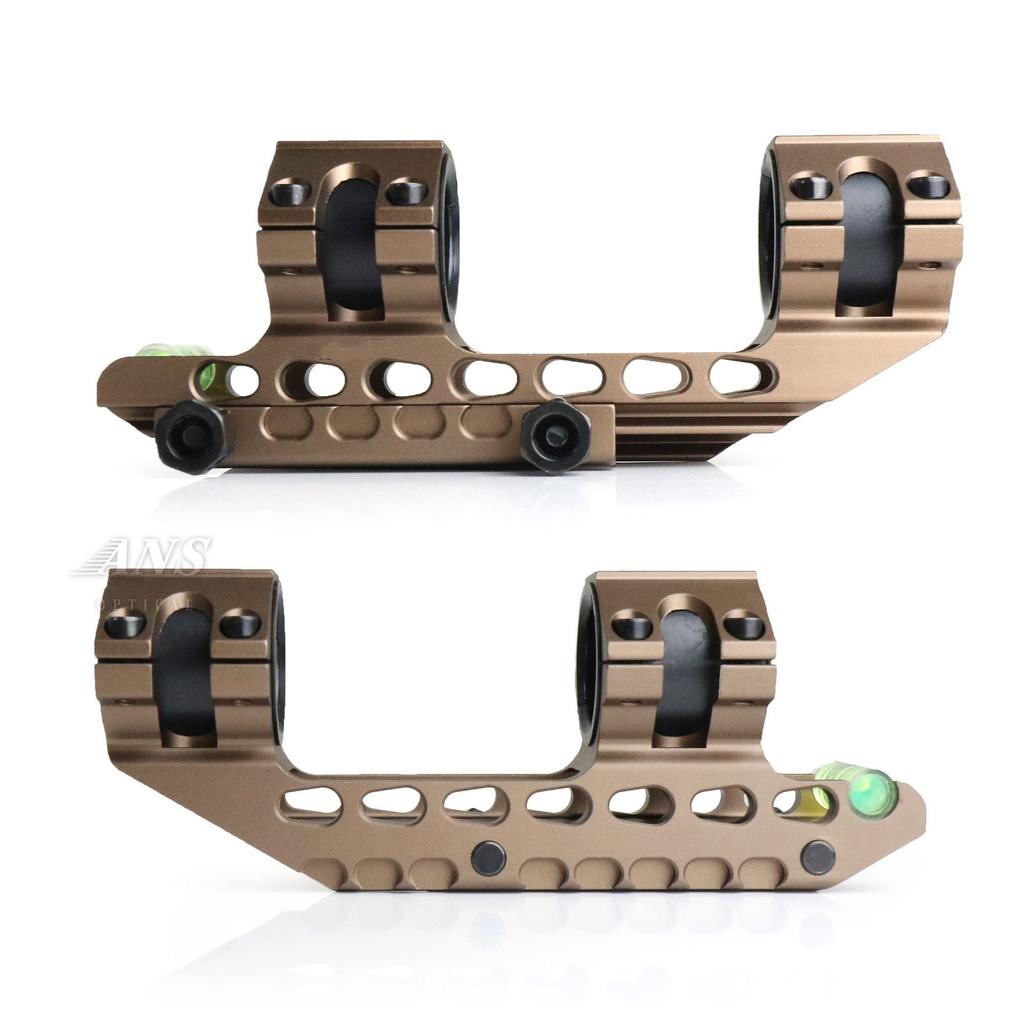 ANS optical 25.4/30mm Long One-Piece Mount with Indicator and Level (TAN) Riflescope Mount for Airsoft