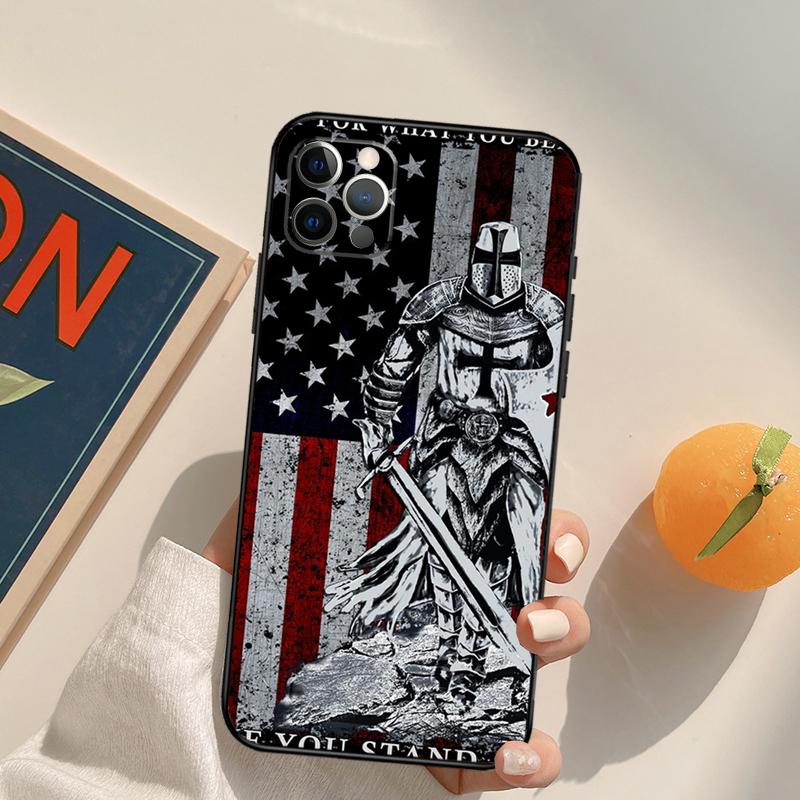 

Templar Knight Funda Case For iPhone 16 Pro Max 14 11 12 13 15 Pro Max Mini XR 16e 15 16 Plus Phone Cover iPhone 16e