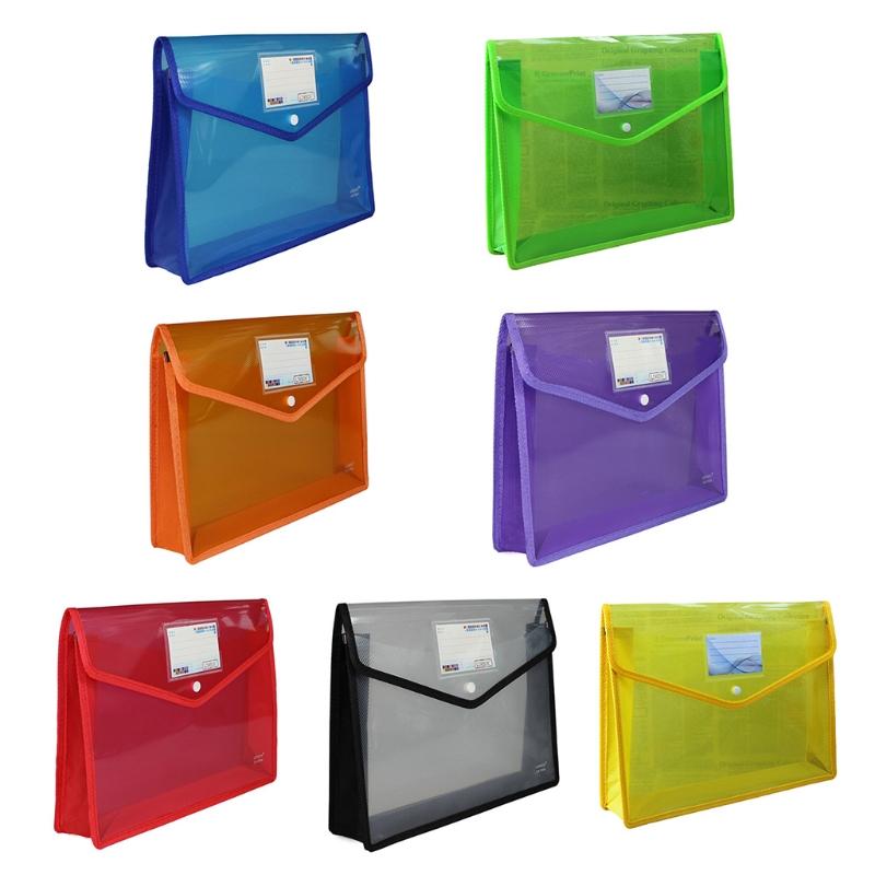 Three-Dimensional Plastic File Bag Clear Data Bag Folder Papers Ticket Bag A4 B4 Transparent Document Storage Organizer