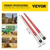 Pair Hay Spear 39" Bale Spear 3000 lbs Capacity, Bale Spike Quick Attach Square Hay Bale Spears 1 3/4", Red Coated Bale Forks, Bale Hay Spike with Hex