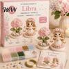 Handmade Keepsake Gifts for Women 12 Zodiac Signs DIY Beaded Garden Kit, 3D Astrology Flower Craft Creative Party Activities Guests Bead Kit