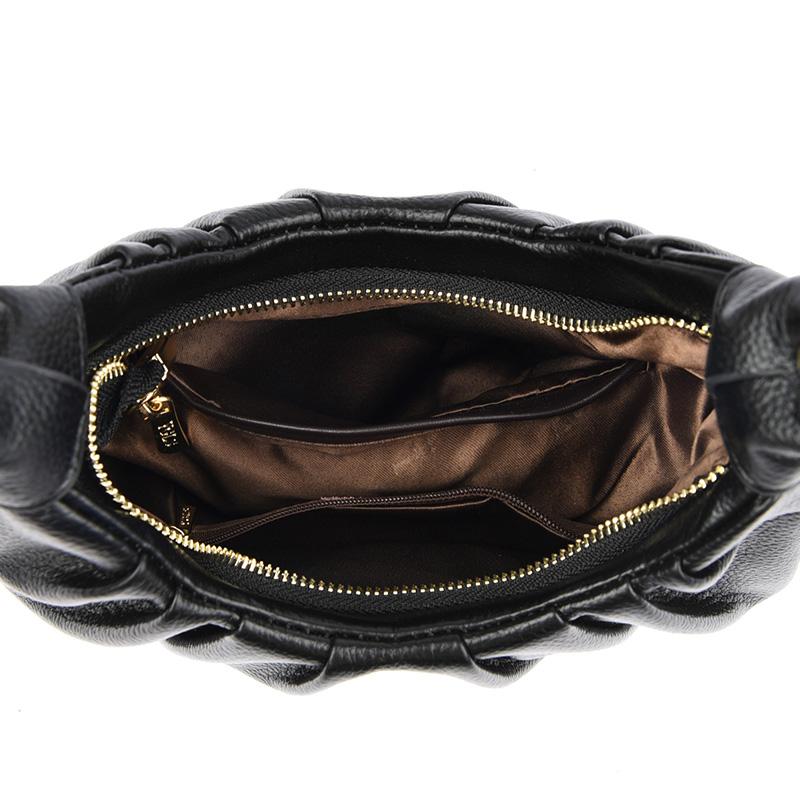 Geantă de umăr pentru femei cu design minimalist - Geantă de mână plisată uni, Geantă crossbody la modă potrivită pentru uz zilnic și cumpărături