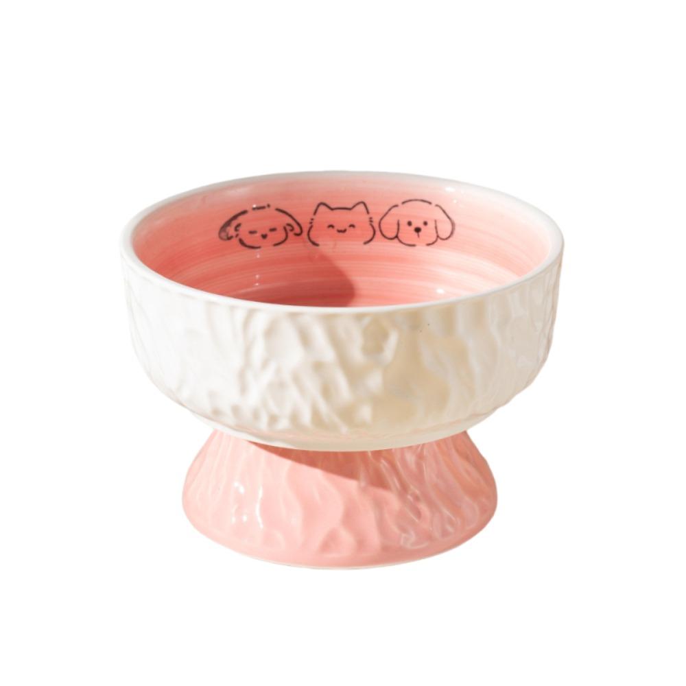 Ceramic Elevated Cat Bowl Anti-Vomiting Raised Pet Feeder Pet Food Water Bowl  Pet Supplies