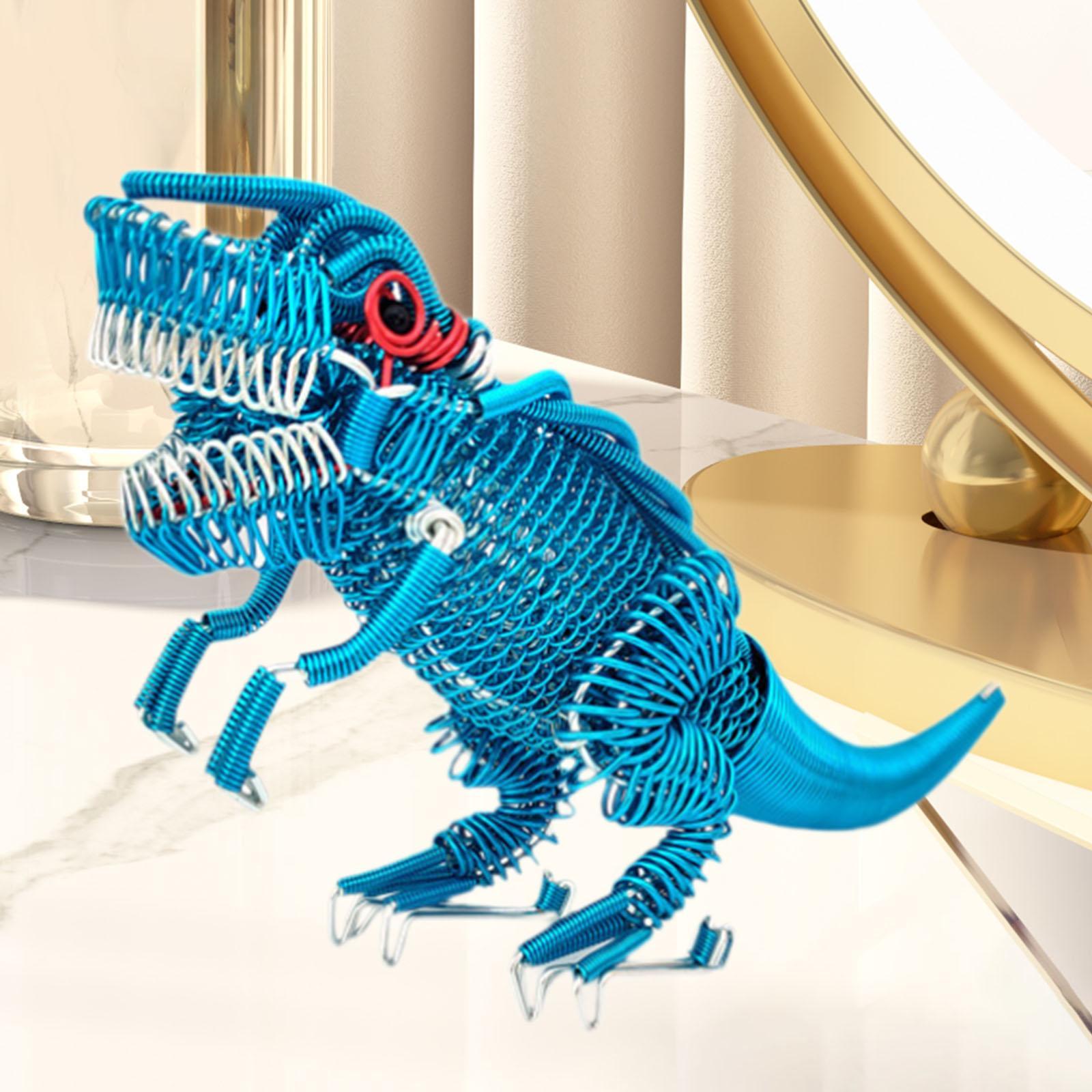 

Dinosaur Statue Figurine Animal Sculpture Decorative Indoor Desktop Handcrafted синий