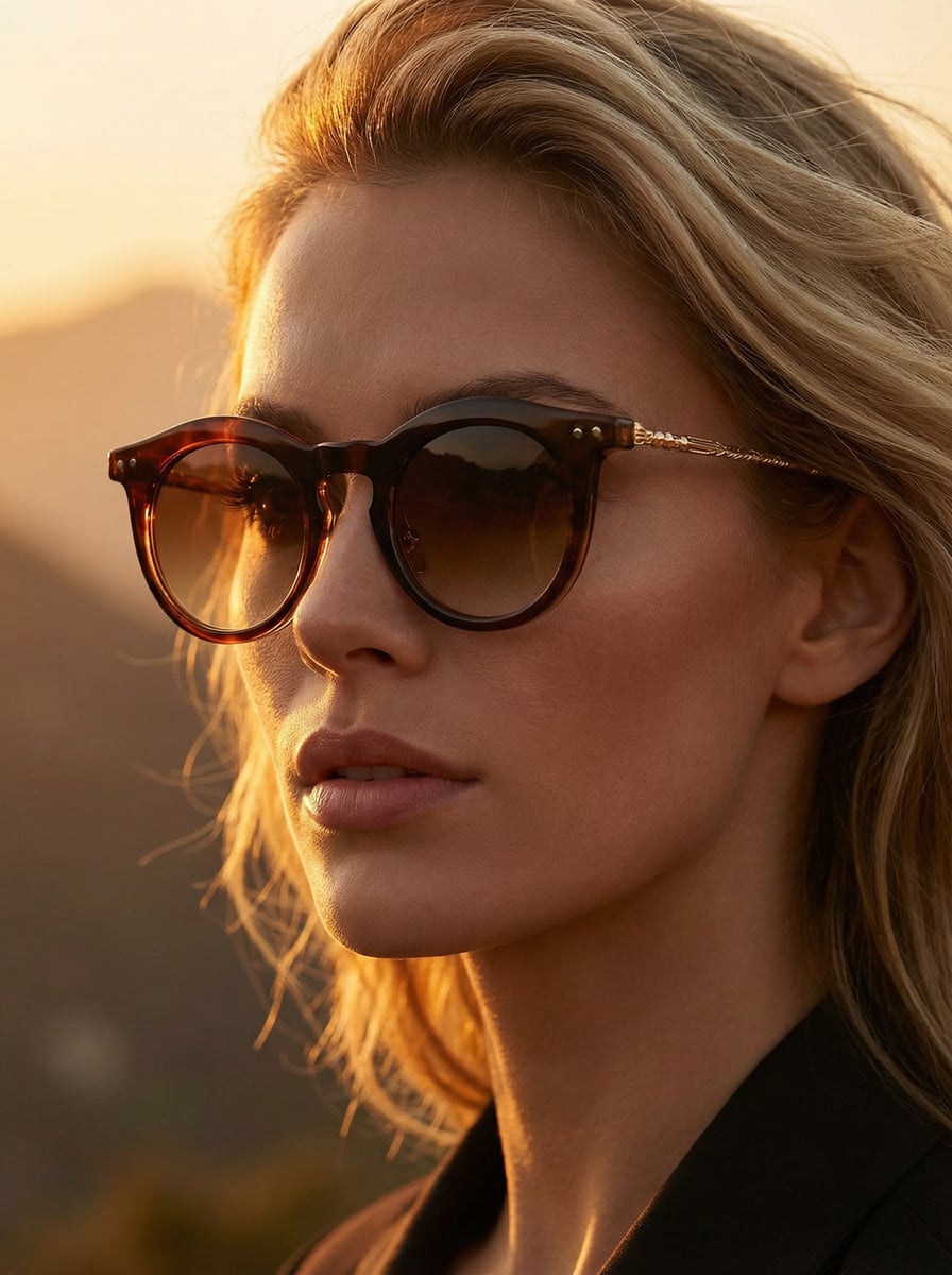 

Women s plastic round full-frame glasses with metal temples, sexy, elegant, and fashionable, suitable for daily commuting, outfi