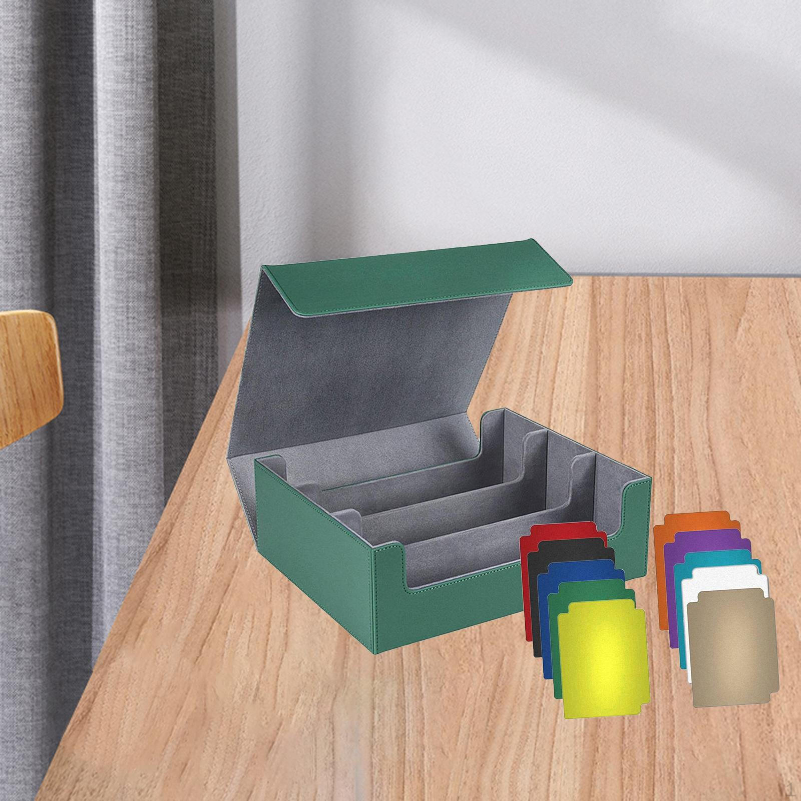 

Коробка для колоды карточек, игрушка для хранения игр, универсальный прочный контейнер, дисплей Green Lining Gray