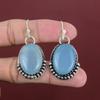 Boucles d'oreilles en aigue-marine, boucles d'oreilles originales en pierres précieuses, boucles d'oreilles en argent sterling 925, boucles d'oreilles faites à la main, bijoux en aigue-marine, boucles d'oreilles pendantes, cadeaux de fiançailles