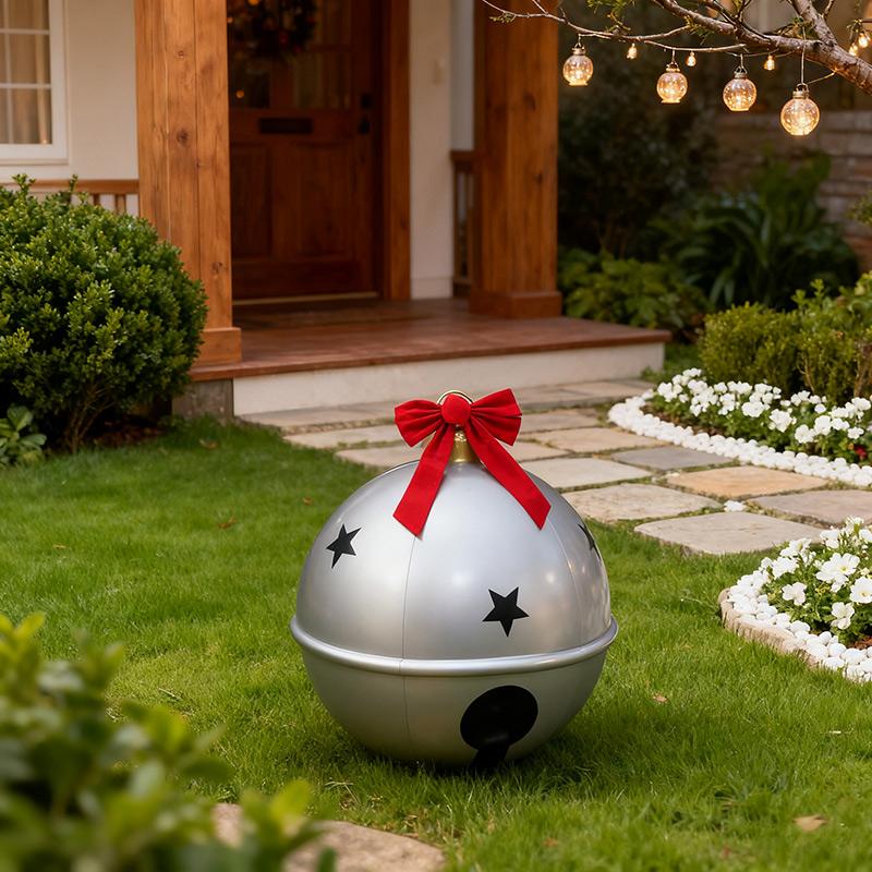 Inflatable Balls Large Christmas Ornament Inflatable Ball For Holiday Decor Weatherproof Outdoor Feature Festive Lawn Decoration