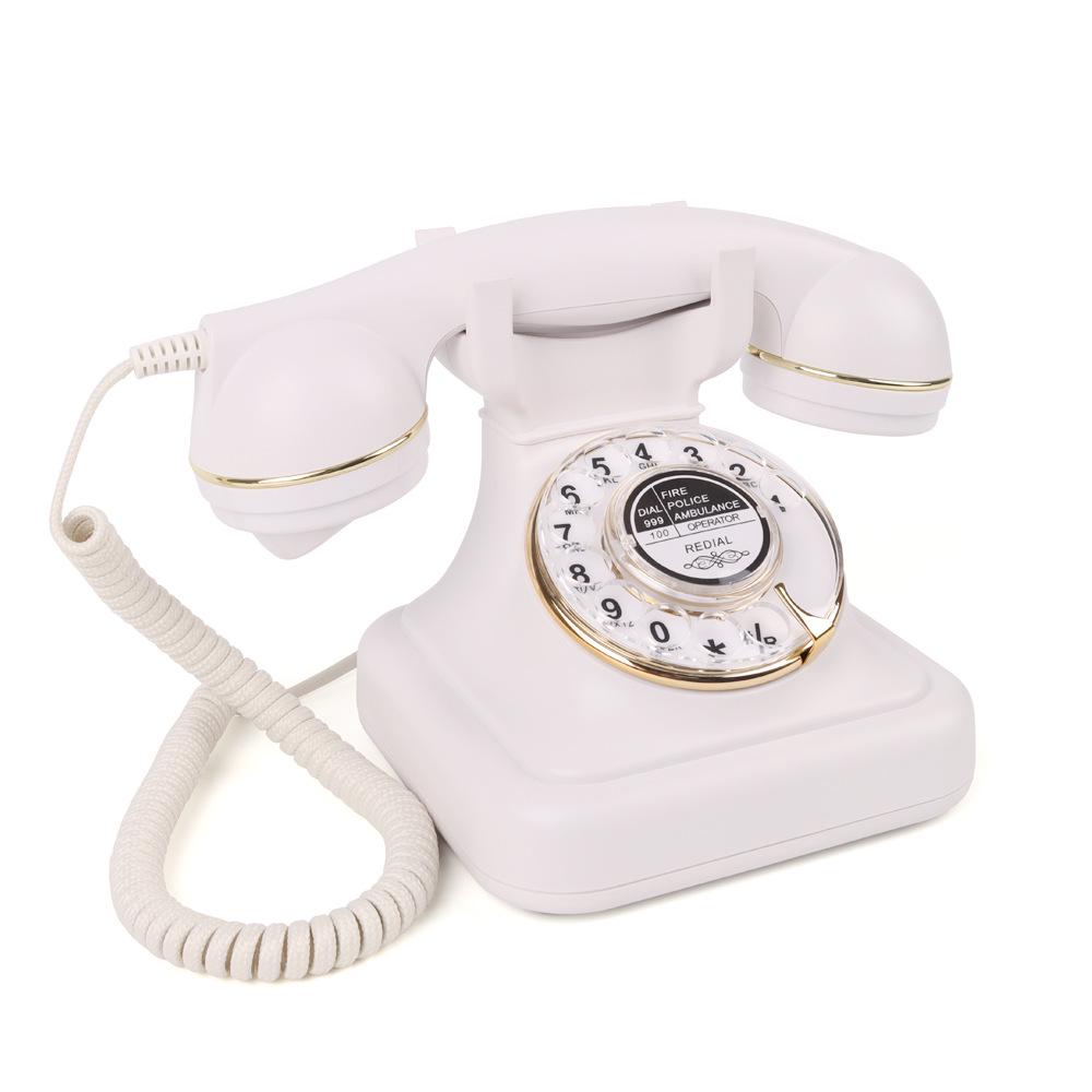Vintage Rotary Landline Phone: Antique Retro Telephone for Home or Hotel