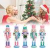 5pcs Wooden Nutcracker Soldier Puppet Figurine Home Tabletop Decor Xmas Gift
