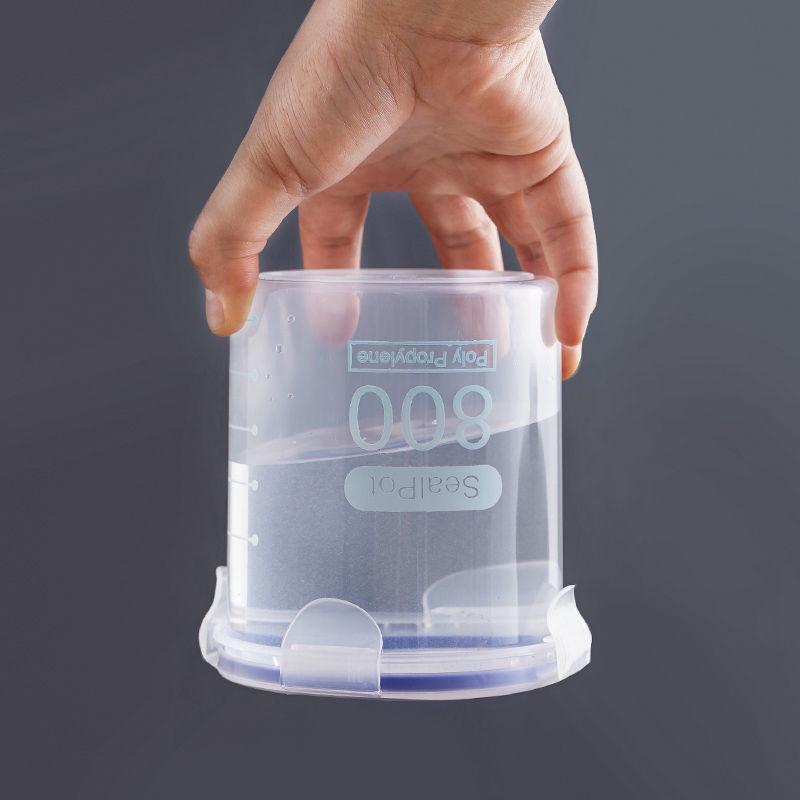 Clear Plastic Airtight Storage Jar for Kitchen Grains, Tea, and Powder