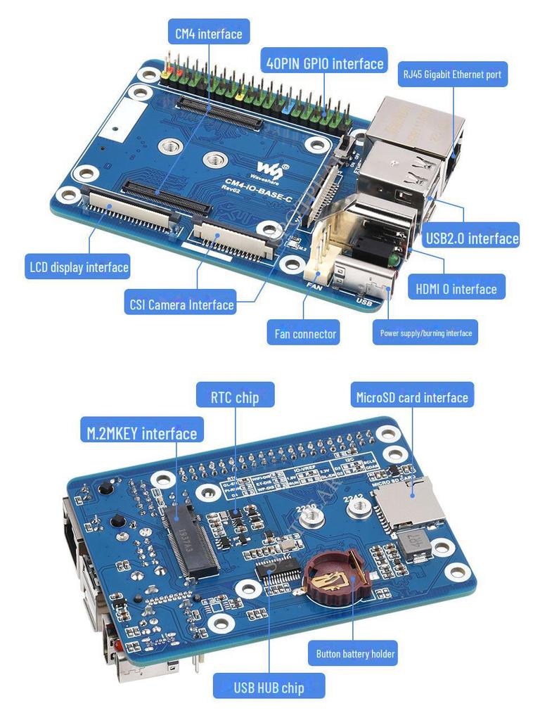 Raspberry Pi CM4 Mini Host IO Baseboard