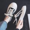 Two wear white shoes niche original canvas shoes women's spring new biscuit shoes thick baseplate shoes