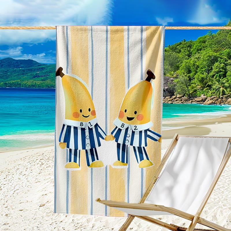 Bananas In Pyjamas Classic Microfiber Beach Towel, Lightweight And Quick-Dry, for Summer Travel, Beach Essential, Swimming Pool Outdoor