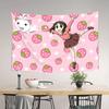 Daioh Ayumu Kasuga Tapestry Cute Anime Strawberry Print Wall Hanging For Teen Bedroom Dorm Room Decor Multiple Sizes