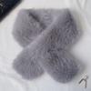 Solid Color Versatile Imitation Mink Fur Fashion Commuter Style Fur Collar Scarf for Women Light Luxury Furry Simple Scarf