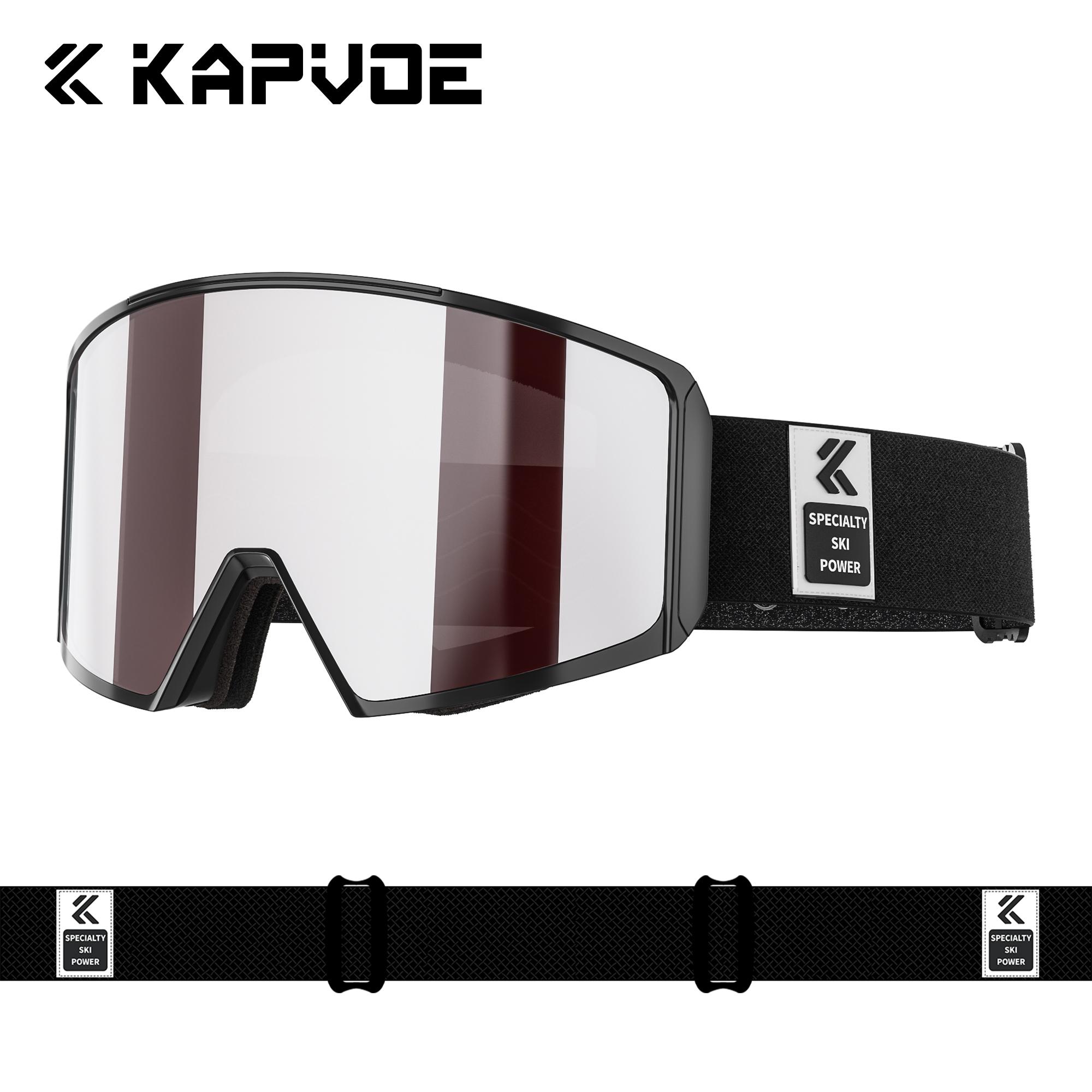 

Kapvoe Snow Goggle Photochromic Ski Sunglasses Snowboard Anti-Fog Mask for Men Women Eyewear Kit UV400 Glasses Snowmobile Winter