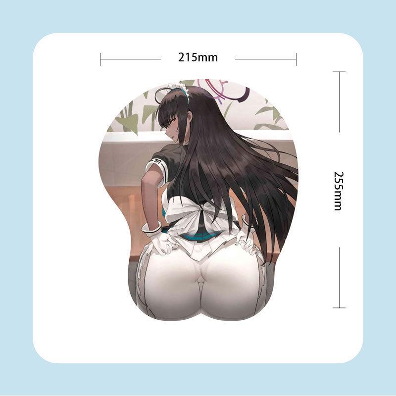 G05 Anime Beauty Poggiapolsi Mouse Pad in Silicone 3D - Confortevole, Morbido e Design Ispirato ai Cartoni Animati