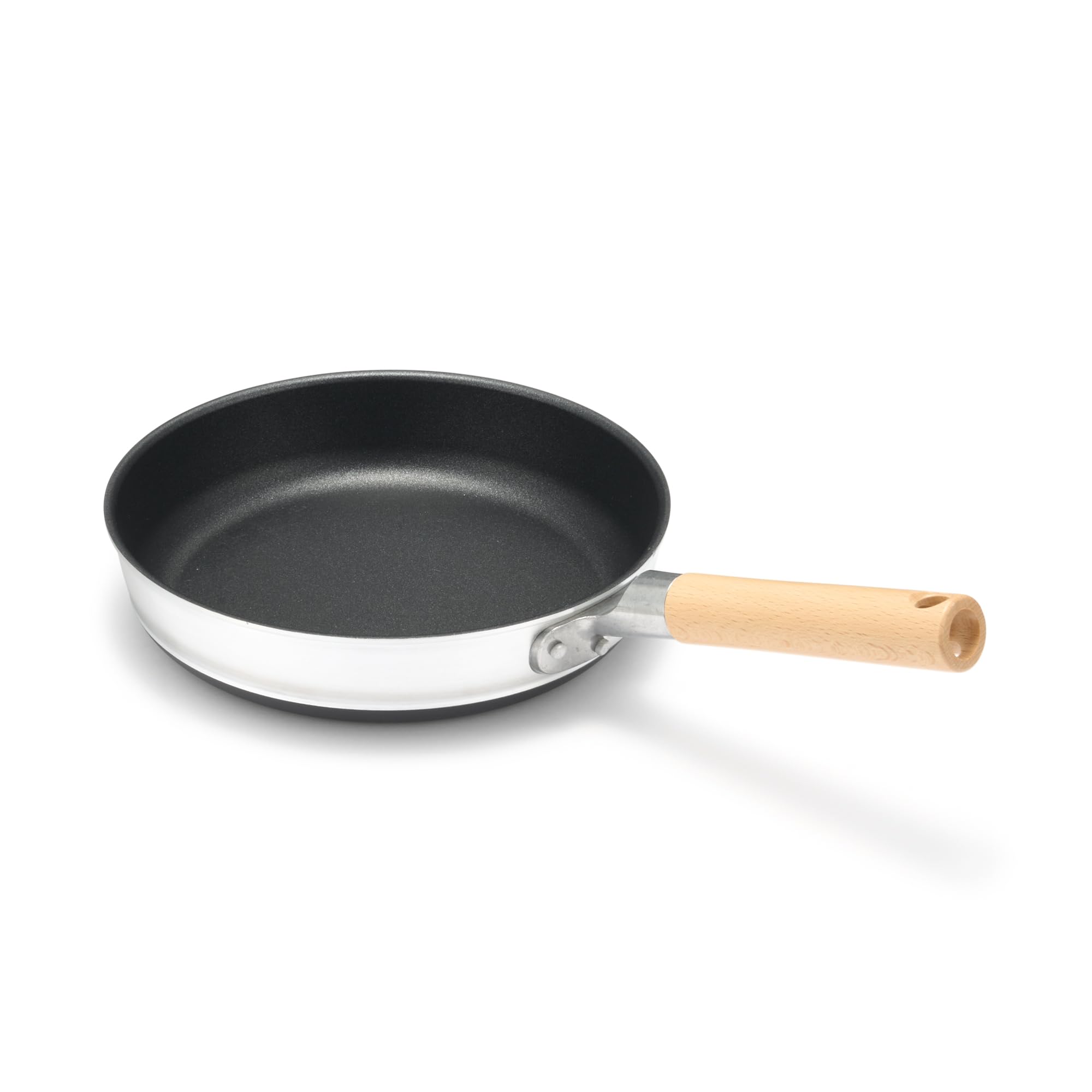 

MUJI Non-Stick Frying Pan with Wide Cooking Surface, 24cm Diameter, Shallow Type, Induction Compatible, 83453749