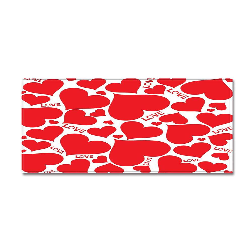 Valentine'S Day Carpet Long Floor Mat Love Theme Doormat