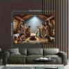 1 Piece of 2D Background Fabric, Polyester Fabric Background Cloth for the Birth of the Newborn Christ In the Manger