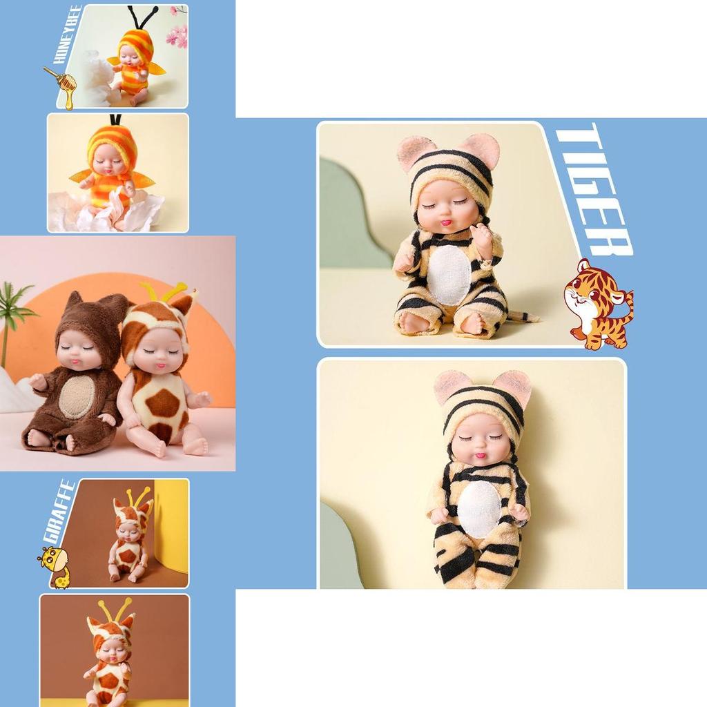 Crafted Lifelike Sleeping Newborn Baby Doll With Rotatable Limbs**