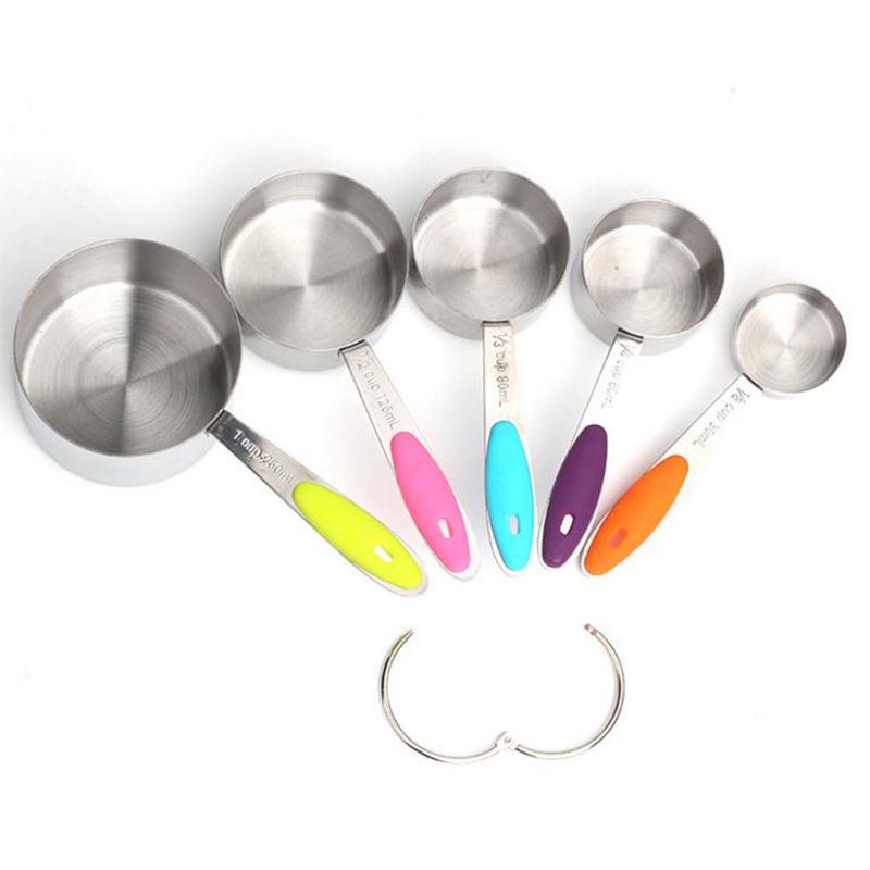 10-Piece Stainless Steel Measuring Cup and Spoon Set for Kitchen Baking