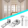 2Pcs Bifold Door Hardware Repair Kit Include Top & Bottom Bracket Sliding Barn Door Hardware Kit with Pivots Door Repair Parts
