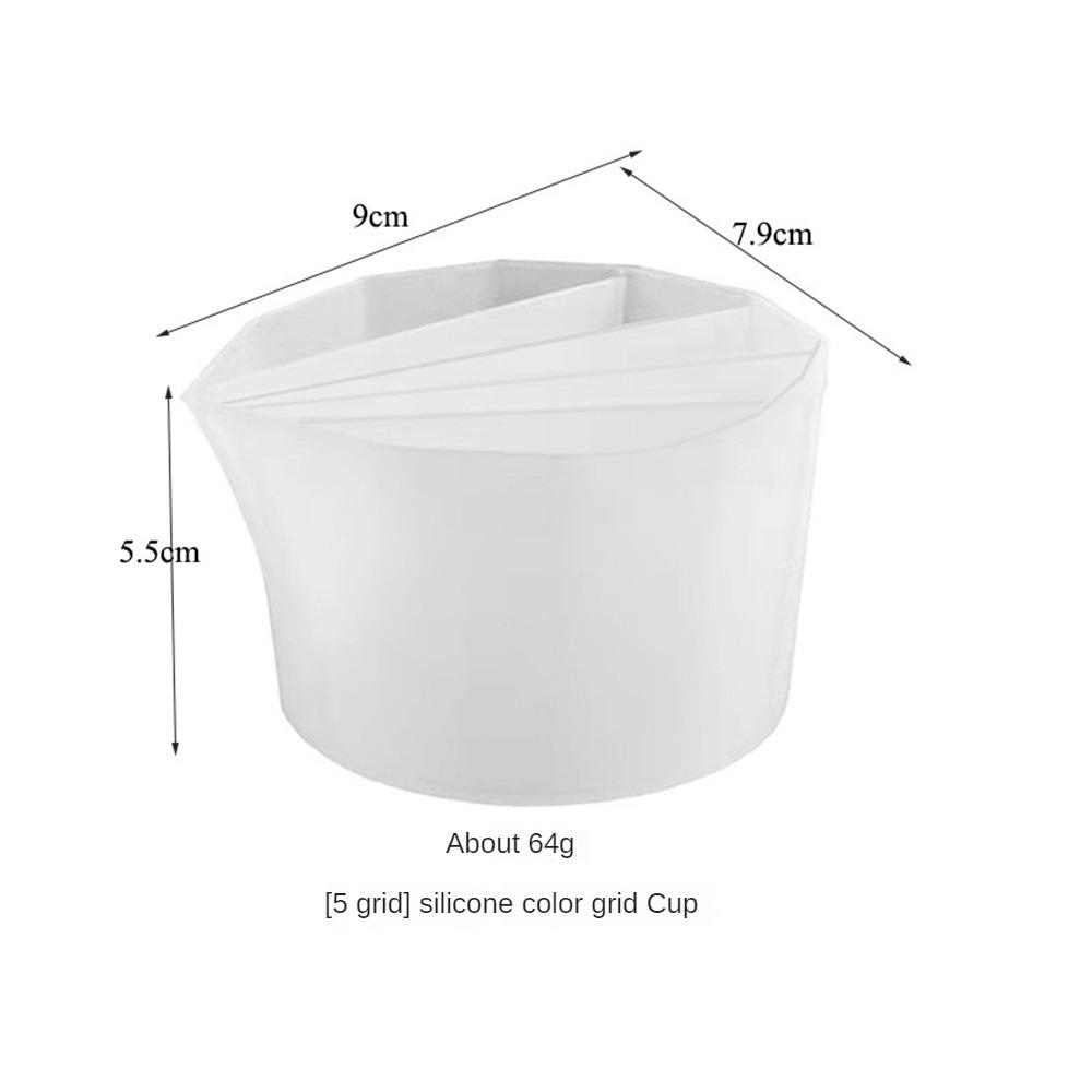 2/3/4/5 Grids Silicone Distributing Cup Pour Split Cup Resin Color Mixing Cup Epoxy Resin Acrylic Paint Crafts Making Tool