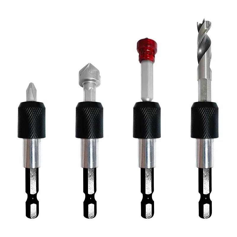 3PCS Hexagonal Quick Release Self-locking Extension Rod Electric Drill Driver Quick Transfer Rod Screwdriver Extension Rod Tool